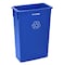 Alpine Industries 23 Gallon Blue Slim Recycle Bin ALP477-R-BLU  - alternate 1